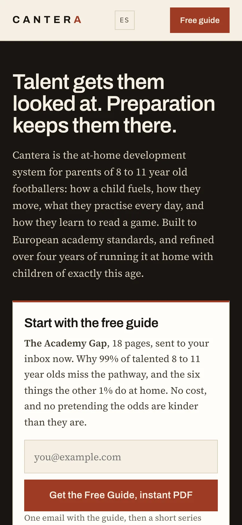 canteramethod.net on a phone