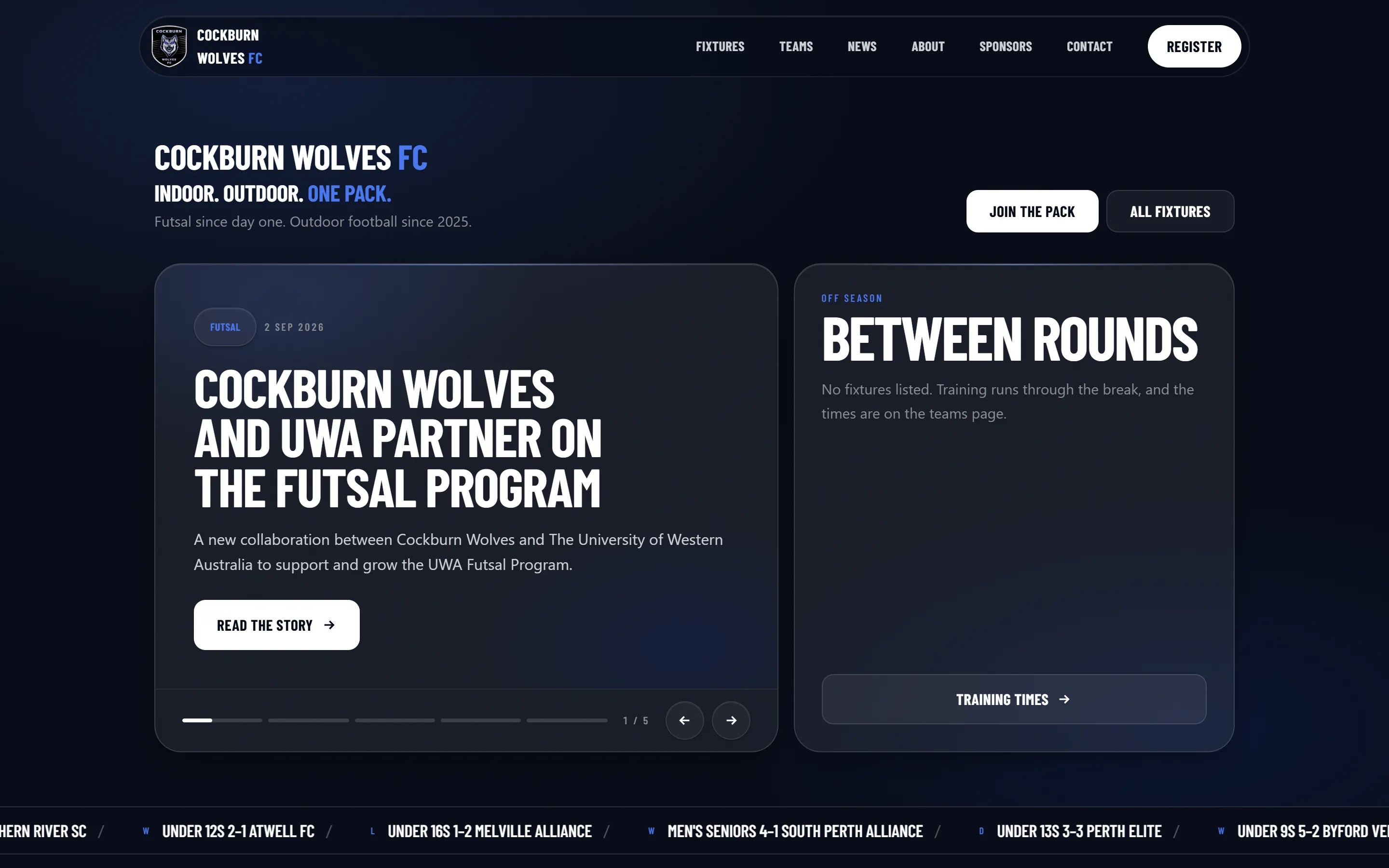 Cockburn Wolves FC concept site