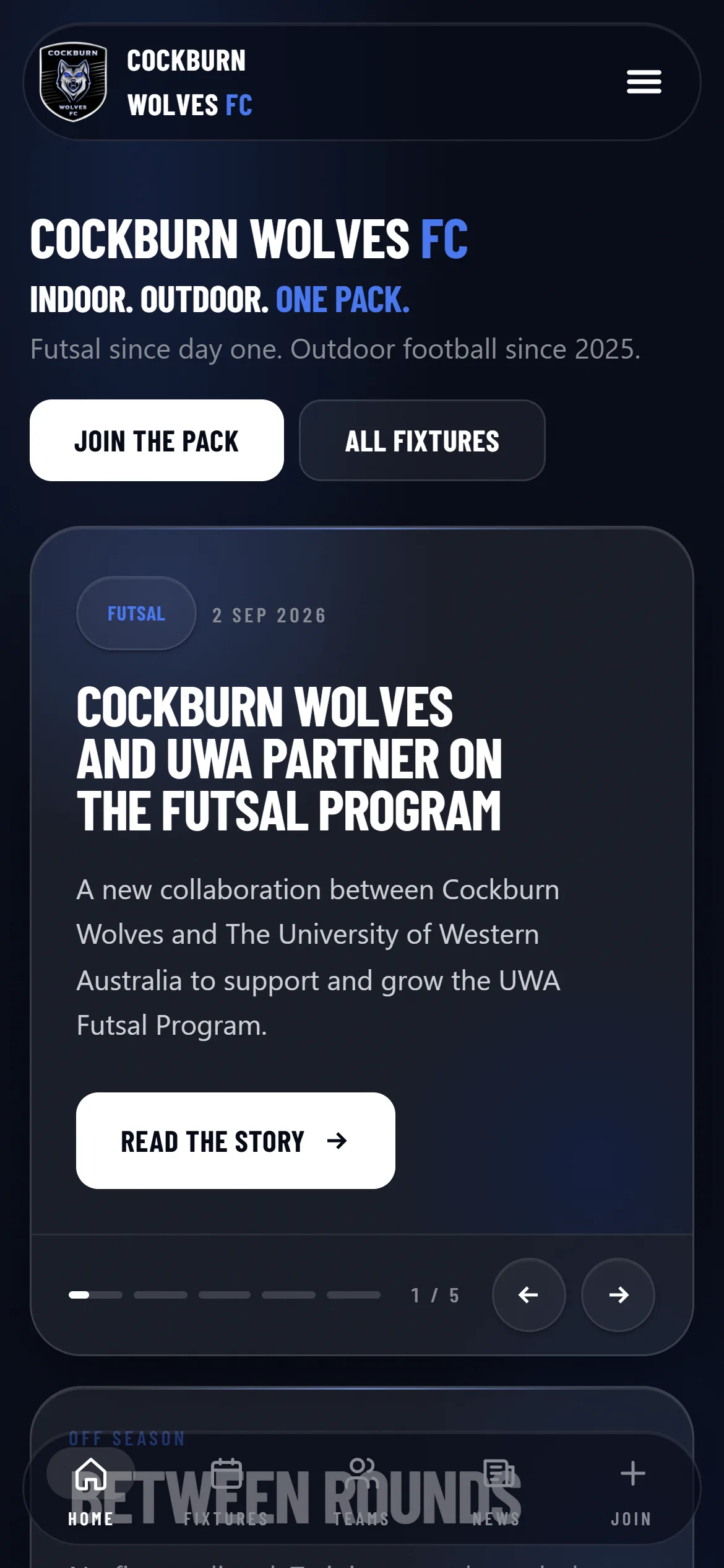 Cockburn Wolves on a phone