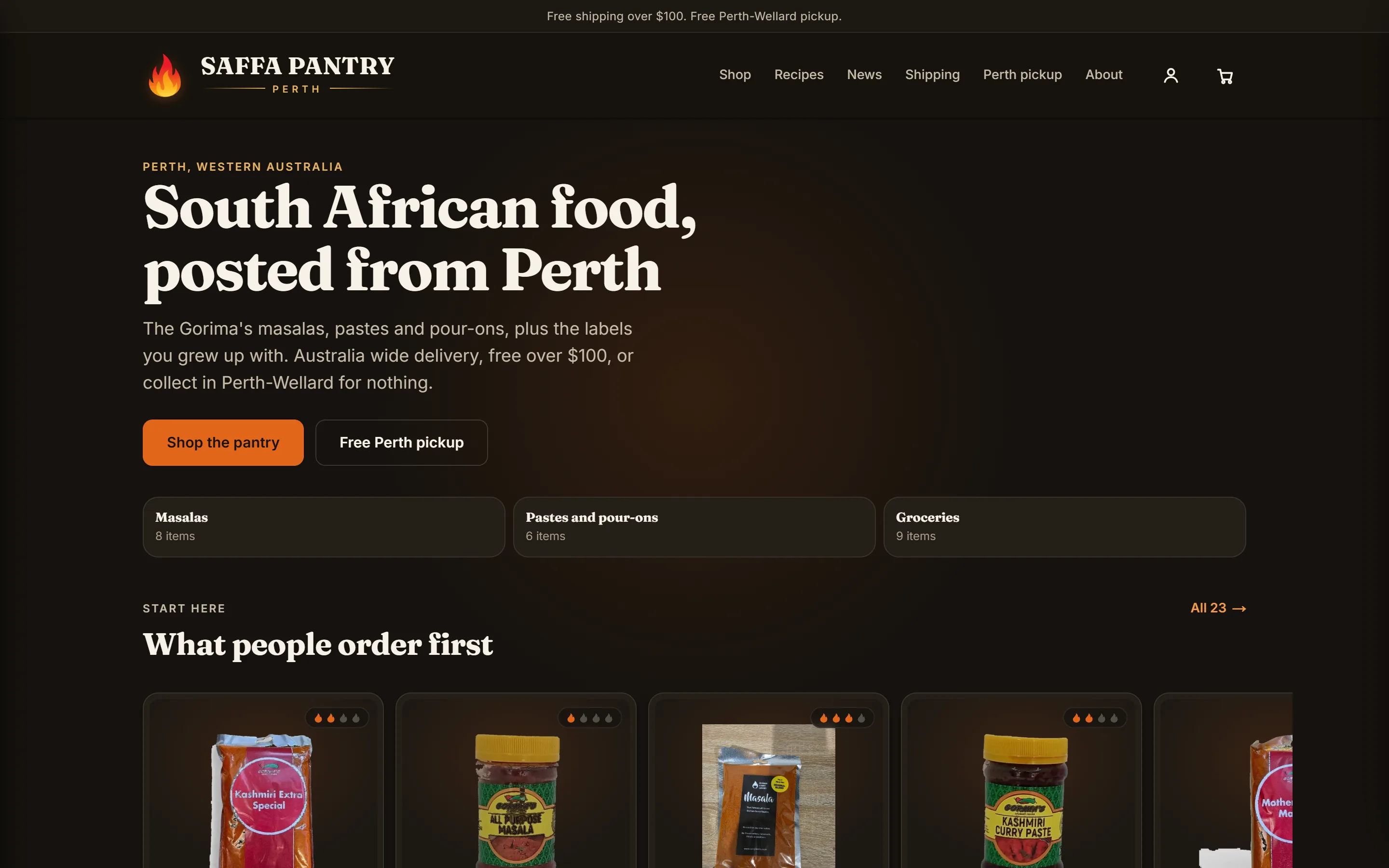 Saffa Pantry Perth storefront