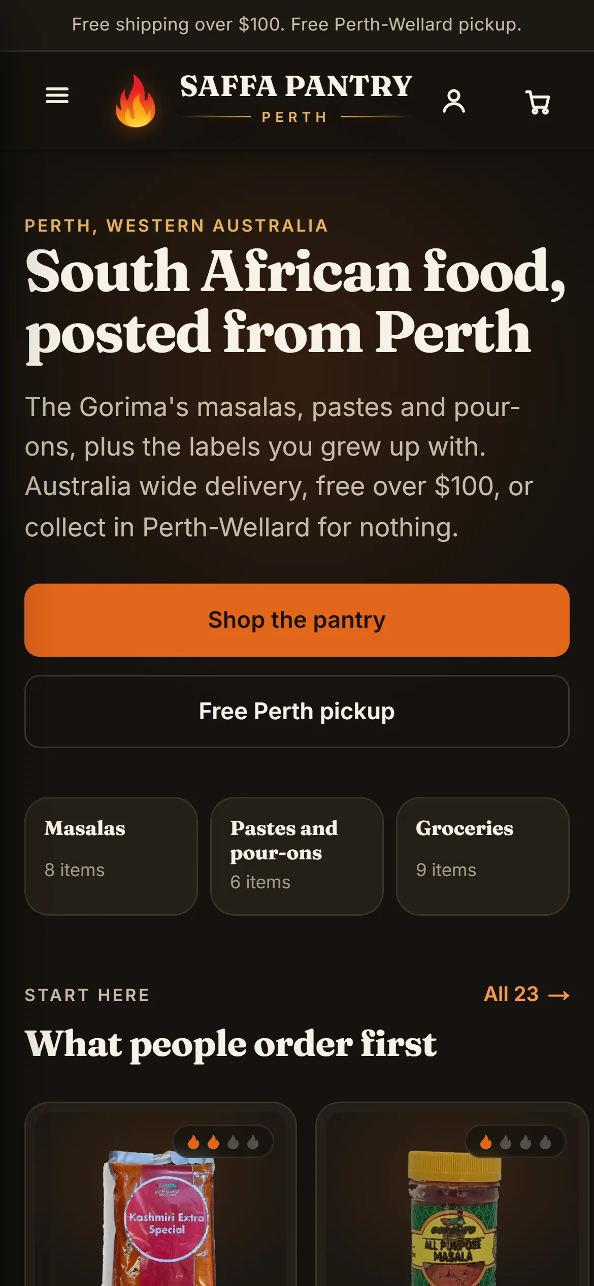 Saffa Pantry on a phone